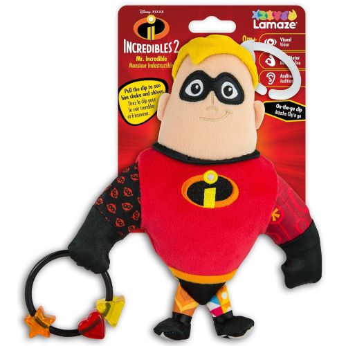  LAMAZE Lamaze Disney/Pixar Clip & Go, Mr. Incredible Clip-On Stroller Toy