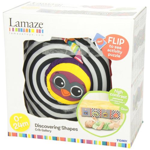  [아마존베스트]LAMAZE Lamaze Baby Toys - Discovering Shapes Crib Gallery and Activity Puzzle  Baby Toy with Patterns, Colors and Sounds to Stimulate Brain Activity - Tie Onto Baby Crib - Recommended Ag