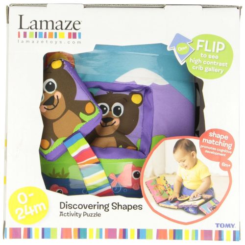  [아마존베스트]LAMAZE Lamaze Baby Toys - Discovering Shapes Crib Gallery and Activity Puzzle  Baby Toy with Patterns, Colors and Sounds to Stimulate Brain Activity - Tie Onto Baby Crib - Recommended Ag