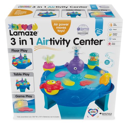  Lamaze 3-in-1 Airtivity Center - Developmental Activity Center Grows with Baby - Features Floor Play, Table Play & Game Play, Multi