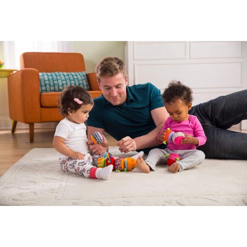  LAMAZE - Mix and Match Caterpillar Soft Toy, Get Baby Playing with Colors, Sounds, Matching and Puzzles with Bold Colors, Playful Patterns, Crinkly Sounds and Detachable Segments,