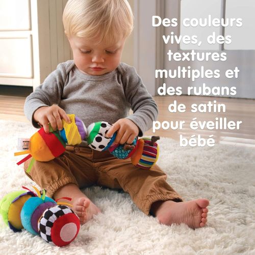  LAMAZE - Mix and Match Caterpillar Soft Toy, Get Baby Playing with Colors, Sounds, Matching and Puzzles with Bold Colors, Playful Patterns, Crinkly Sounds and Detachable Segments,