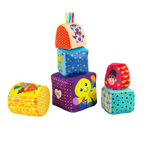  LAMAZE Play with Me Bundle - Pile & Play Cups (6M+), Rainbow Rings (6M+), Mix & Match Activity Blocks (9M+), Multi, Multi (L27298)