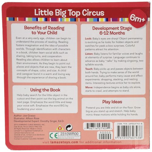  Lamaze Board Book, Little Big Top Circus (Discontinued by Manufacturer)