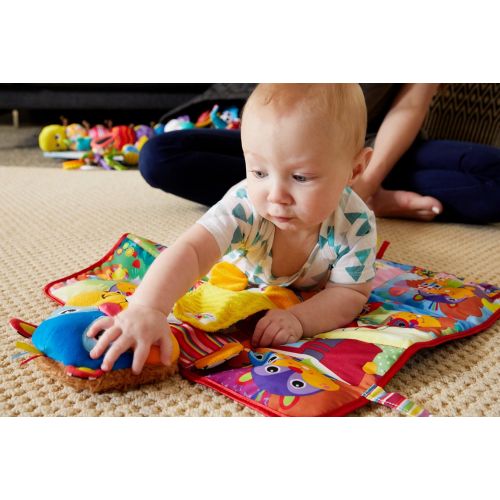  LAMAZE - Pierre’s Perfect Day Soft Book, Unfolds into Baby Playmat for Tummy Time with Baby Textures, Patterns, and Chimes, 6 Months and Older