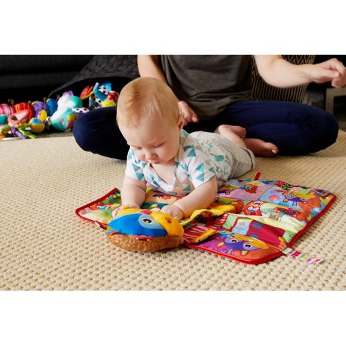  LAMAZE - Pierre’s Perfect Day Soft Book, Unfolds into Baby Playmat for Tummy Time with Baby Textures, Patterns, and Chimes, 6 Months and Older