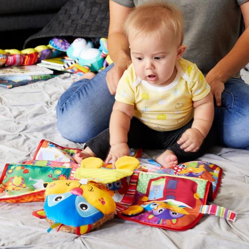  LAMAZE - Pierre’s Perfect Day Soft Book, Unfolds into Baby Playmat for Tummy Time with Baby Textures, Patterns, and Chimes, 6 Months and Older