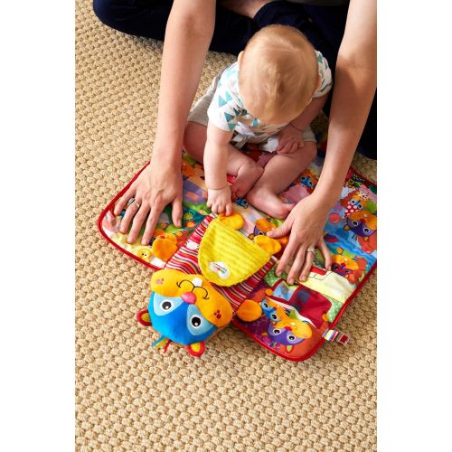  LAMAZE - Pierre’s Perfect Day Soft Book, Unfolds into Baby Playmat for Tummy Time with Baby Textures, Patterns, and Chimes, 6 Months and Older