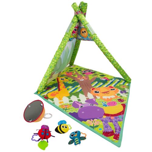  Lamaze LAMAZE - 4-in-1 Play Gym, an Open Mesh Play Tent and Tunnel for Baby to Lay, Sit, Crawl and Explore, with Multiple Positions, Detachable Toys and a Mirror, 0 Months and Older