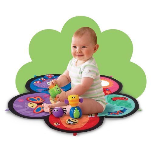  LAMAZE - Spin and Explore Garden Gym, A Rotating Spinner and Discovery Mat Help Strengthen Baby and...