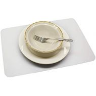 [아마존베스트]LAMINET Easy Clean Clear Placemats (16.9 x 11), Set of 4 Clear Placemats