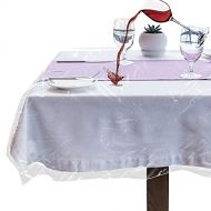 [아마존베스트]LAMINET Heavy-Duty Deluxe Crystal Clear Vinyl Tablecloth Protector 54 Square