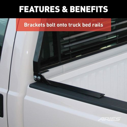  LAMPHUS ARIES 111000 Classic Heavy-Duty Black Steel Truck Headache Rack Cab Protector for Select Chevrolet, Ford, Dodge, GMC