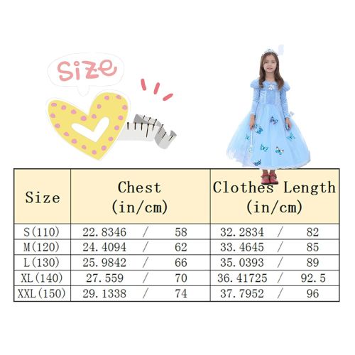  LANCYBABY Girls Princess Anna Costume Frozen Cosplay Dress Costume Deluxe Party Fancy Dress Up Skirt