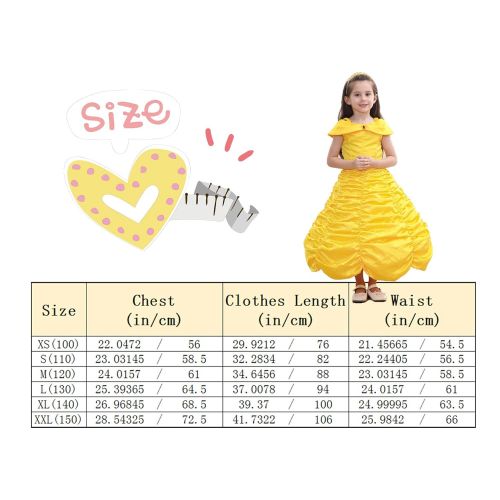  LANCYBABY Girls Princess Anna Costume Frozen Cosplay Dress Costume Deluxe Party Fancy Dress Up Skirt