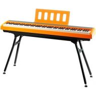 LANDTOM Intelligent 88-Key Heavy Hammer Amoy Series Digital Piano A100 Portable Electric Piano for Children Beginners and Professionals to Play Home and Outdoors with foldable stand, Orange