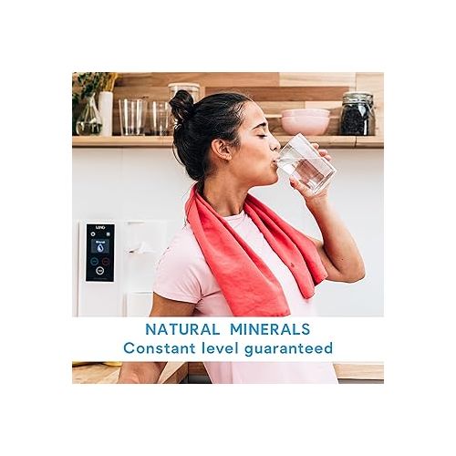  LANG TheWell - Countertop Reverse Osmosis System with Remineralization Water Filter - Includes 2 Packs with Natural Minerals and Salts - 3 Filters Portable Water Purifier for Mineralized Water