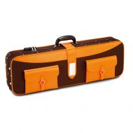 LANG CASES Violin Case 4/4 6.5 Lbs Exterior:Choco Brown & Orange/Interior:Beige