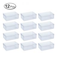 LANGING 12Pcs Plastic Shoe Boxes Stackable Clear Storage Boxes Foldable Shoes Container Organiser