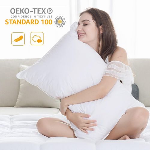  [아마존 핫딜]  [아마존핫딜]LANGRIA Luxury Hotel Collection Bed Pillows Plush Down Alternative Sleeping Pillow Cotton Cover Soft Comfortable For Side Back Stomach Sleeper Queen 20 x 30 (2 Pack)