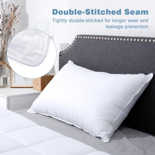  [아마존 핫딜]  [아마존핫딜]LANGRIA Luxury Hotel Collection Bed Pillows Plush Down Alternative Sleeping Pillow Cotton Cover Soft Comfortable For Side Back Stomach Sleeper Queen 20 x 30 (2 Pack)