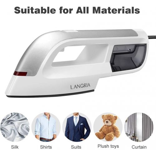  [아마존 핫딜] [아마존핫딜]LANGRIA Iron Garment Steamer Upgrade,60s Fast Preheat,Removable Water Tank,2 in 1 Handheld Flat Ironing and Vertical Steaming,Portable for Home and Travel Use with Carrying Case(Wh