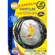 LANGXUN Trampoline Water Sprinkler Play for Kids, Summer Outdoor Water Game Toys for Toddlers, 50FT 14 Nozzles Misting Cooling System for Swimming Pool Patio Garden Lawn Greenhouse