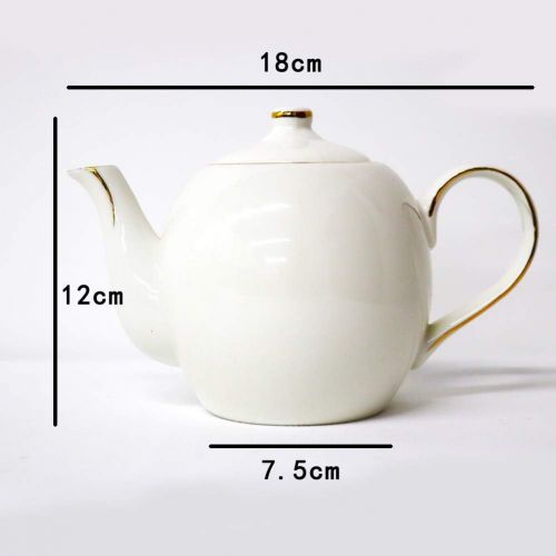  [아마존베스트]LANGY DaGiBayCn 20 Piece European Ceramic Tea Sets,Bone China Coffee Set with Metal Holder，White Tea Set,600ML/Pot,160ML/Cup