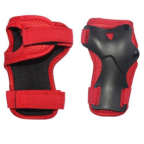  LANOVAGEAR Kids Adjustable Knee Elbow Pads Wrist Guards Protective Gear Set for Skateboard Bicycle Sports Safety