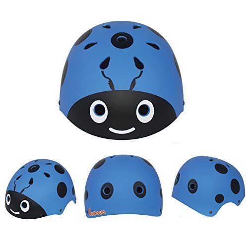  LANOVAGEAR Kids Toddler Cycling Bicycle Protective Gear Set 7pcs Boy Girl Adjustable Helmet Elbow Knee Wrist Pads for Multi Sports Skateboarding Rollerblading Bike