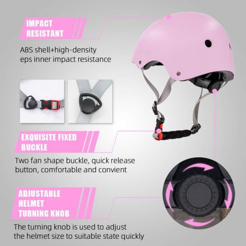  LANOVAGEAR Kids Bike Helmet for 2 14 Years Old, Toddler Youth Adjustable Skateboard Helmet, Multi Sport Cycling Bicycle Skating Scooter Roller Skates