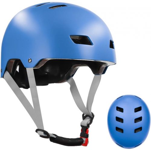  LANOVAGEAR Skateboard Helmet for Kids Youth & Adults with ASTM & CPSC Certified with Two Removable Liners for Multi-Sport Scooter Roller Skate Inline Skating Rollerblading