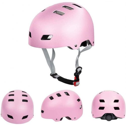  LANOVAGEAR Skateboard Bike Helmet with Two Removable Liners Adjustable Ventilation for Multi-Sport Scooter Roller Skate Inline Skating,3 Sizes for Kids,Youth,Adult