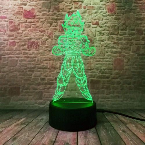  LANPAO 4 Pack,Cartoon Anime Figure 3D Optical Illusion Table Light Mood Lamp Touch Remote Control 7 Colors Home Light Kids Gift