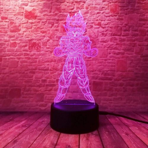  LANPAO 2 Pack,Cartoon Anime Figure 3D Optical Illusion Table Light Mood Lamp Touch Remote Control 7 Colors Home Light Kids Gift