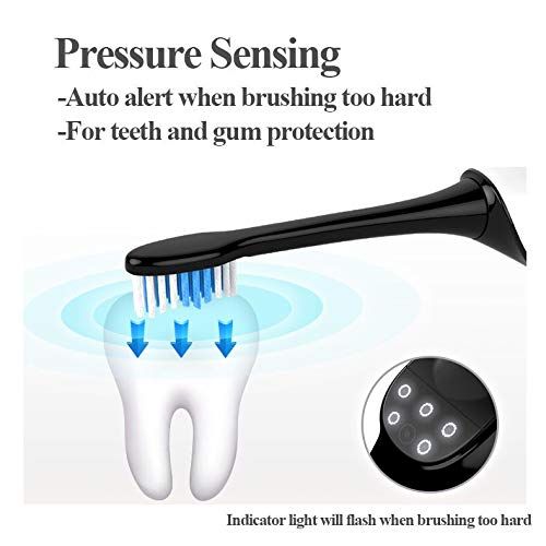  LANSUNG Sonic Electric Toothbrush Rechargeable for Adults, Pressure Sensing Technology with 2 Minutes Smart...