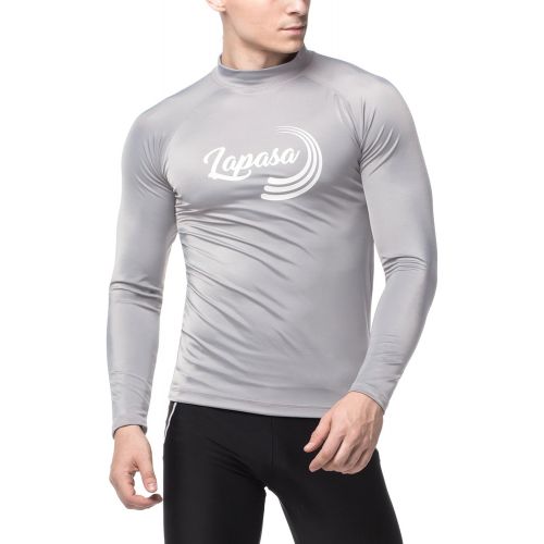  LAPASA Mens Rash Guard Long Sleeve Swimshirt, UPF50+ Solar Protection (98% Anti-UV, for Swimmers) M43