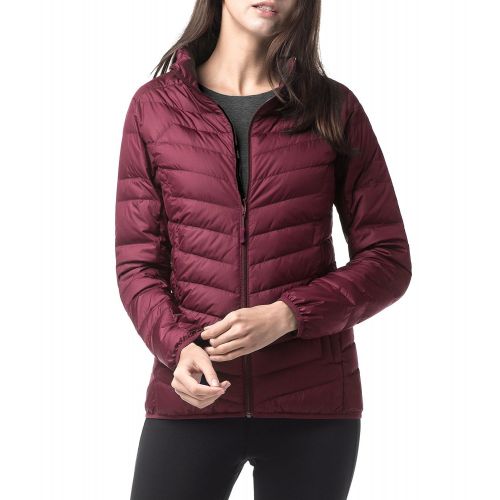  LAPASA Womens Water-Repellant Down Jacket (550 Feathers), Zipper + Interior Pockets, Lighteweight, Packable, Slim-Fit L18