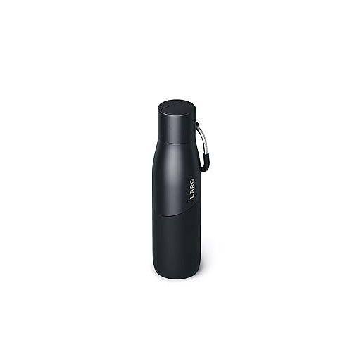  LARQ Bottle Movement Filtered - Lightweight Non-Insulated Stainless Steel Water Bottle BPA Free with Nano Zero Technology and Long-Lasting Filters, Black/Onyx, 24oz