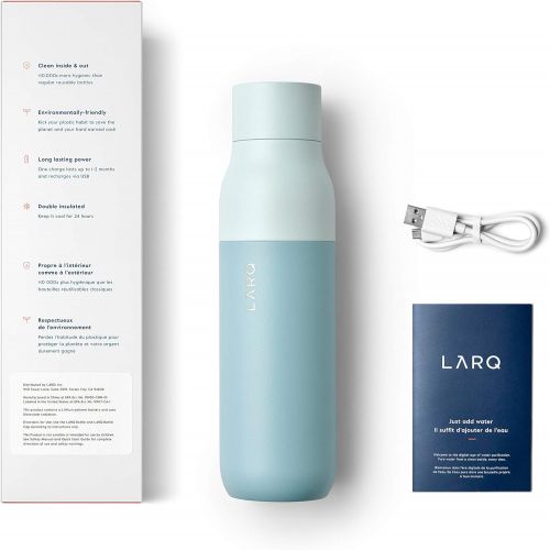  LARQ Bottle PureVis - Self-Cleaning and Insulated Stainless Steel Water Bottle with Award-winning Design and UV Water Purifier