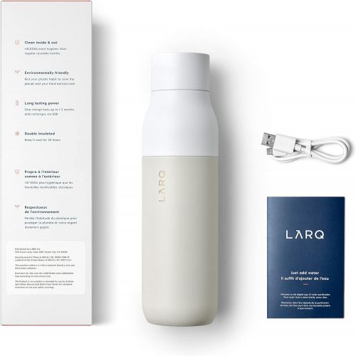  LARQ 라크 자동 세척 텀블러 Bottle PureVis UV 정수기를 갖춘 자체 세척 및 절연 스테인리스 스틸 물병