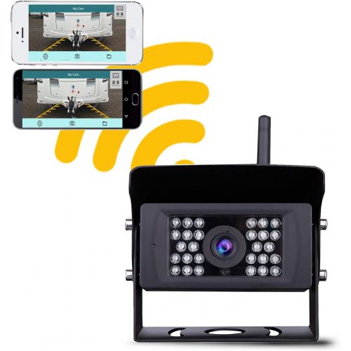  [아마존베스트]Wireless Backup Camera, LASTBUS Night Vision Wide View Angle IP69 Waterproof WiFi Rear View Camera for iPhone iPad Android Phone Tablet