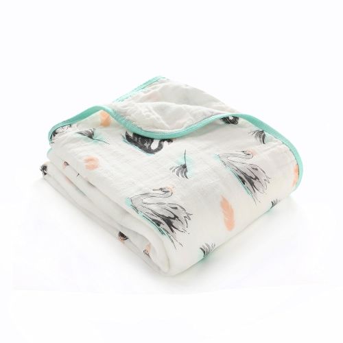  LAT LEE AND TOWN Muslin Swaddle Blankets-Baby Swaddling Wrap,Double Layers Muslin Blankets Large Muslin Swaddle,Bed Blankets 59x 47(Flamingo)