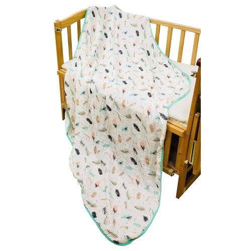  LAT LEE AND TOWN Muslin Swaddle Blankets-Baby Swaddling Wrap,Double Layers Muslin Blankets Large Muslin Swaddle,Bed Blankets 59x 47(Flamingo)