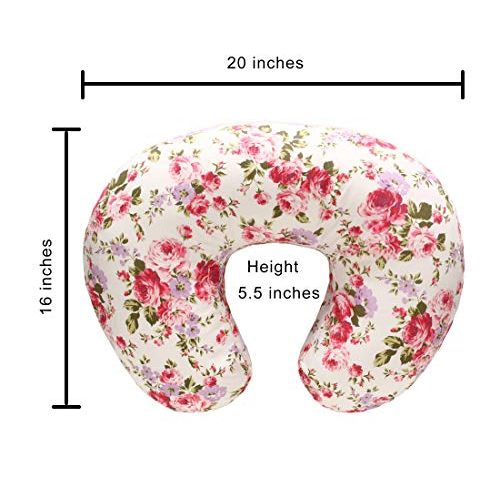  [아마존베스트]LAT LEE AND TOWN LAT Nursing Pillow and Positioner,Best for Mom Breastfeeding Pillow,100% Cotton Soft Fits Snug On Infant,Aseptic Vacuum Packaging(Flower)