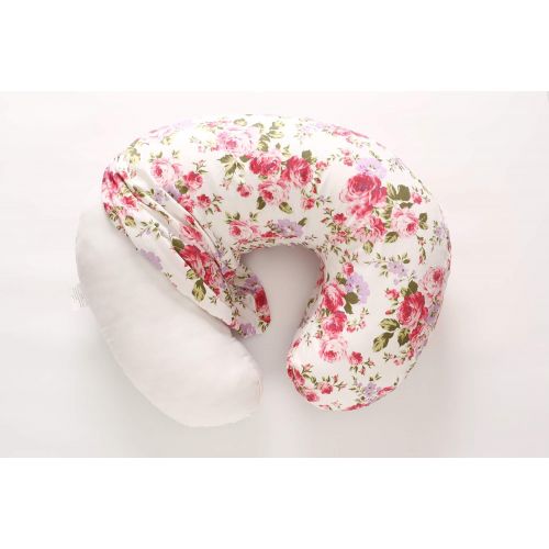  [아마존베스트]LAT LEE AND TOWN LAT Nursing Pillow and Positioner,Best for Mom Breastfeeding Pillow,100% Cotton Soft Fits Snug On Infant,Aseptic Vacuum Packaging(Flower)