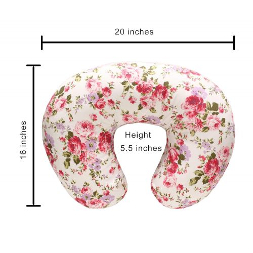  [아마존베스트]LAT LEE AND TOWN LAT Nursing Pillow and Positioner,Best for Mom Breastfeeding Pillow,100% Cotton Soft Fits Snug On Infant,Aseptic Vacuum Packaging(Flower)