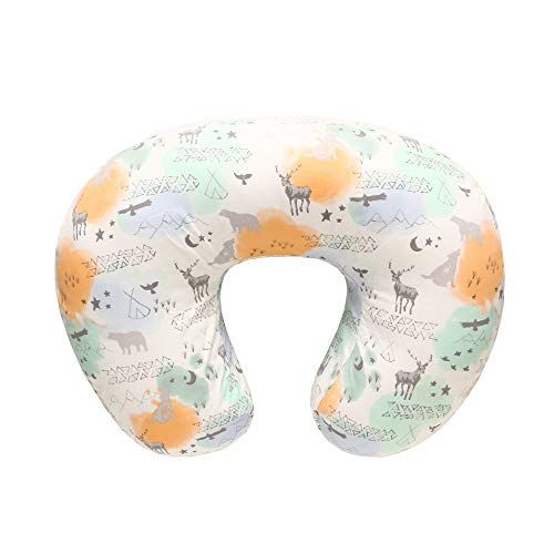  [아마존베스트]LAT LEE AND TOWN LAT Nursing Pillow Cover,100% Natural Cotton Breastfeeding Pillow Slipcover,Extra Soft and Snug on Baby Nursing Pillow (Nature)