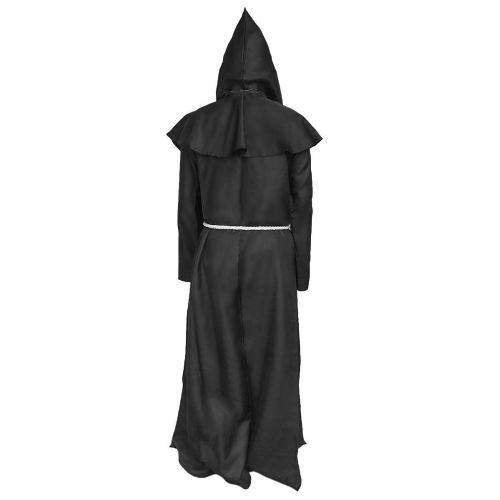  LATH.PIN Medieval Hooded Monk-Friar Priest Robe Cap Cloak Halloween Cosplay Costume Wizard