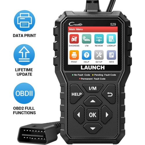  LAUNCH OBD2 Scanner Code Reader CR529 Enhanced Universal Automotive Scan Tool with Full OBDII Function, Turn Off Check Engine Light, Pass Emission Test, Advanced Version of 319
